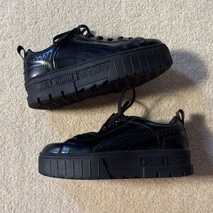 Puma x Dua Lipa Mayze Black Chunky Sole Sneakers (FITS NARROW)